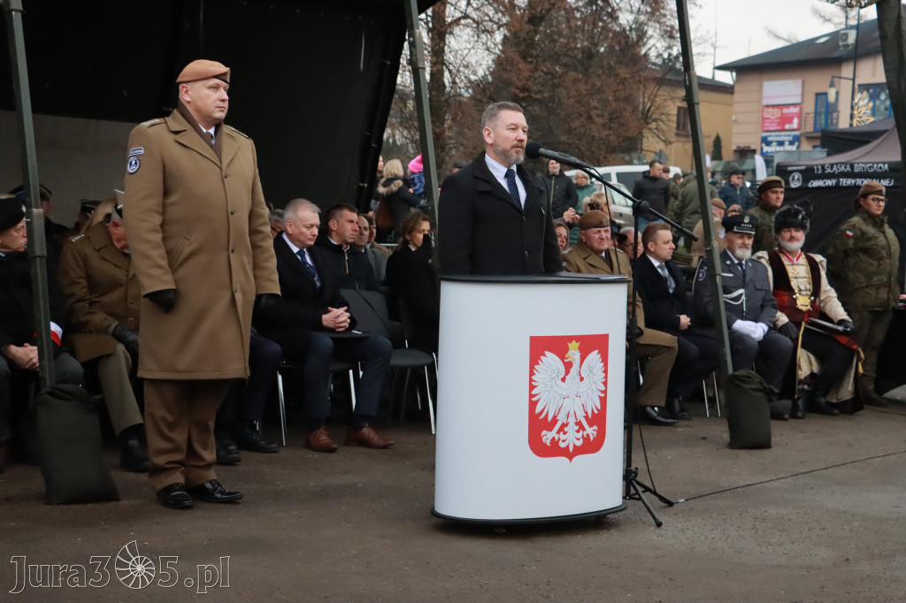 Fotorelacja: Uroczysta przysięga wojskowa 13. Śląskiej Brygady Obrony Terytorialnej w Myszkowie
