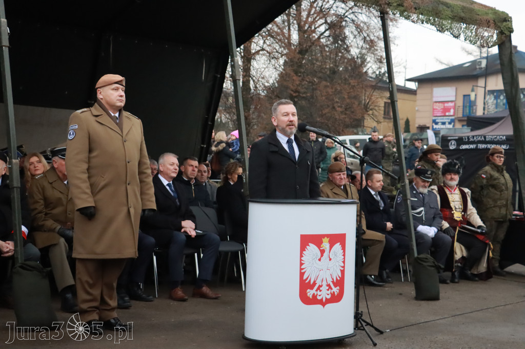 Fotorelacja: Uroczysta przysięga wojskowa 13. Śląskiej Brygady Obrony Terytorialnej w Myszkowie