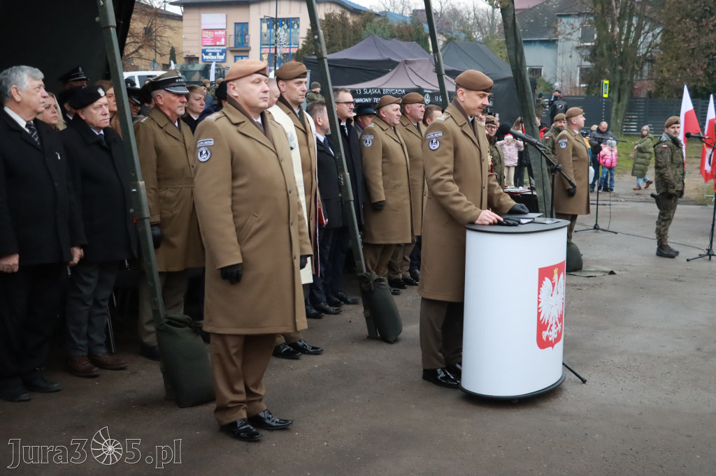 Fotorelacja: Uroczysta przysięga wojskowa 13. Śląskiej Brygady Obrony Terytorialnej w Myszkowie