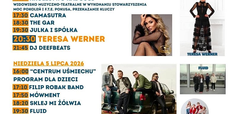 Dni Myszkowa 2026. Teresa Werner i zespół Feel gwiazdami święta miasta